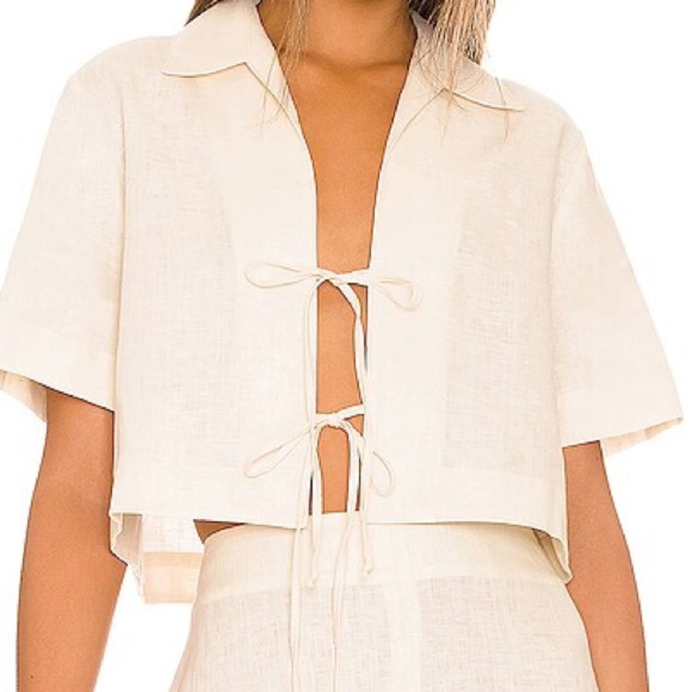 MATTHEW BRUCH FRONT TIE CAMP TOP